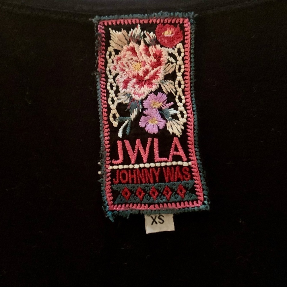 Johnny Was Black Embellished Tank Top with Vibrant Embroidery Size XS - Picture 2 of 5